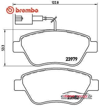 Achat de BREMBO P 23 108 Kit de plaquettes de frein, frein à disque pas chères