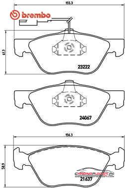 Achat de BREMBO P 23 112 Kit de plaquettes de frein, frein à disque pas chères