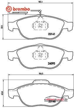 Achat de BREMBO P 23 114 Kit de plaquettes de frein, frein à disque pas chères