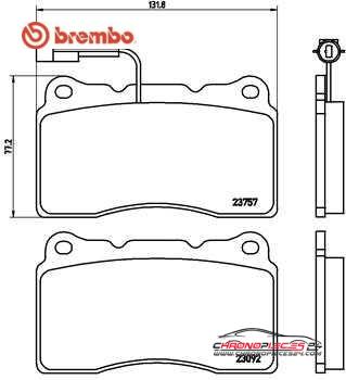 Achat de BREMBO P 23 115 Kit de plaquettes de frein, frein à disque pas chères