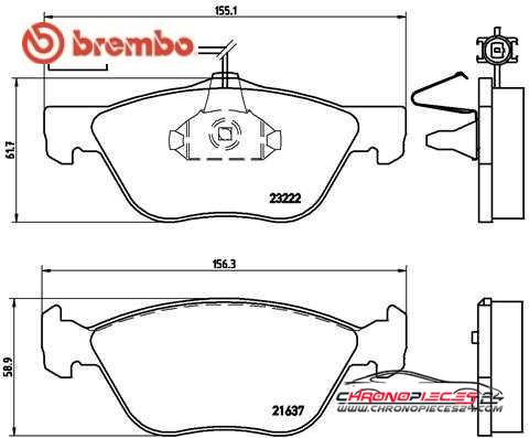 Achat de BREMBO P 23 116 Kit de plaquettes de frein, frein à disque pas chères