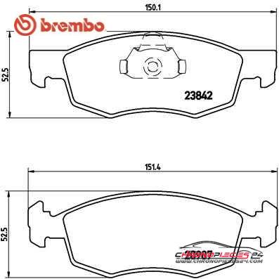 Achat de BREMBO P 23 118 Kit de plaquettes de frein, frein à disque pas chères