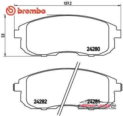 Achat de BREMBO P 23 126 Kit de plaquettes de frein, frein à disque pas chères