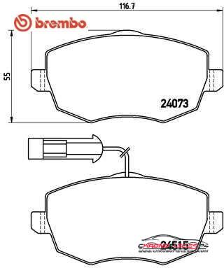 Achat de BREMBO P 23 127 Kit de plaquettes de frein, frein à disque pas chères