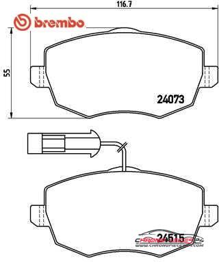 Achat de BREMBO P 23 128 Kit de plaquettes de frein, frein à disque pas chères