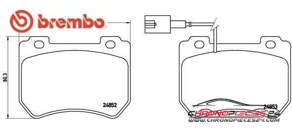 Achat de BREMBO P 23 129 Kit de plaquettes de frein, frein à disque pas chères