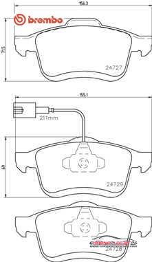 Achat de BREMBO P 23 130 Kit de plaquettes de frein, frein à disque pas chères