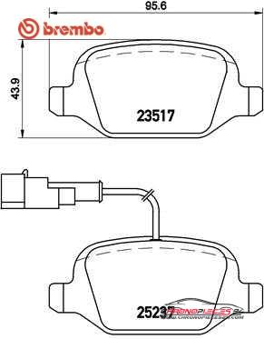 Achat de BREMBO P 23 131 Kit de plaquettes de frein, frein à disque pas chères