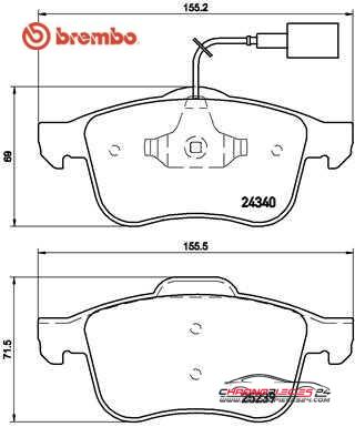 Achat de BREMBO P 23 132 Kit de plaquettes de frein, frein à disque pas chères