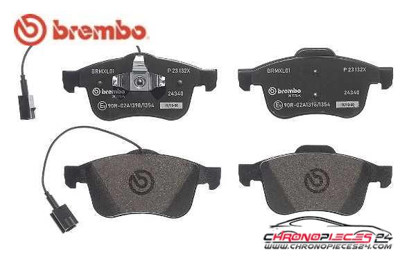 Achat de BREMBO P 23 132X Kit de plaquettes de frein, frein à disque pas chères