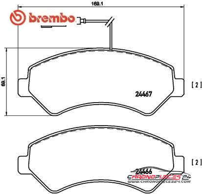 Achat de BREMBO P 23 136 Kit de plaquettes de frein, frein à disque pas chères