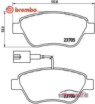 Achat de BREMBO P 23 141 Kit de plaquettes de frein, frein à disque pas chères