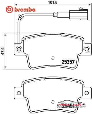 Achat de BREMBO P 23 142 Kit de plaquettes de frein, frein à disque pas chères