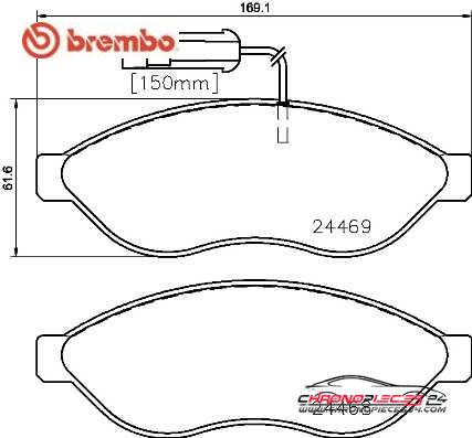 Achat de BREMBO P 23 143 Kit de plaquettes de frein, frein à disque pas chères