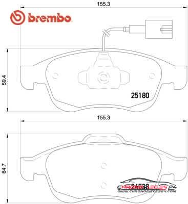 Achat de BREMBO P 23 148 Kit de plaquettes de frein, frein à disque pas chères