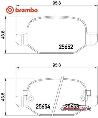 Achat de BREMBO P 23 150 Kit de plaquettes de frein, frein à disque pas chères