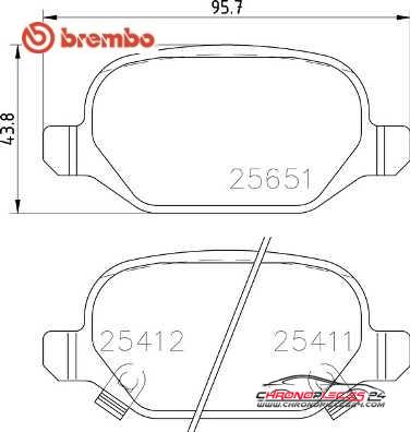 Achat de BREMBO P 23 151 Kit de plaquettes de frein, frein à disque pas chères