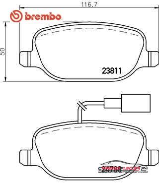 Achat de BREMBO P 23 152 Kit de plaquettes de frein, frein à disque pas chères