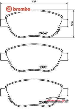 Achat de BREMBO P 23 153 Kit de plaquettes de frein, frein à disque pas chères