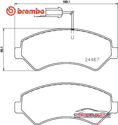 Achat de BREMBO P 23 161 Kit de plaquettes de frein, frein à disque pas chères