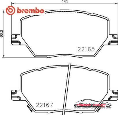 Achat de BREMBO P 23 164 Kit de plaquettes de frein, frein à disque pas chères