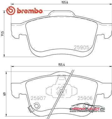 Achat de BREMBO P 23 167 Kit de plaquettes de frein, frein à disque pas chères