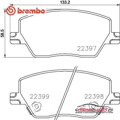 Achat de BREMBO P 23 170 Kit de plaquettes de frein, frein à disque pas chères