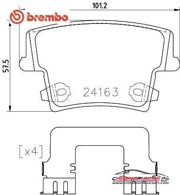 Achat de BREMBO P 23 175 Kit de plaquettes de frein, frein à disque pas chères