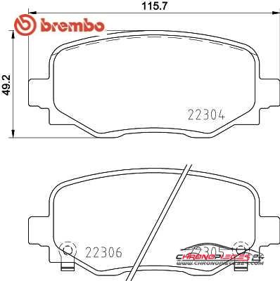 Achat de BREMBO P 23 177 Kit de plaquettes de frein, frein à disque pas chères