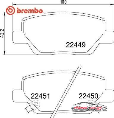 Achat de BREMBO P 23 179 Kit de plaquettes de frein, frein à disque pas chères