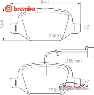 Achat de BREMBO P 23 181 Kit de plaquettes de frein, frein à disque pas chères