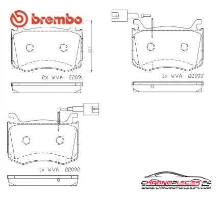 Achat de BREMBO P 23 183 Kit de plaquettes de frein, frein à disque pas chères