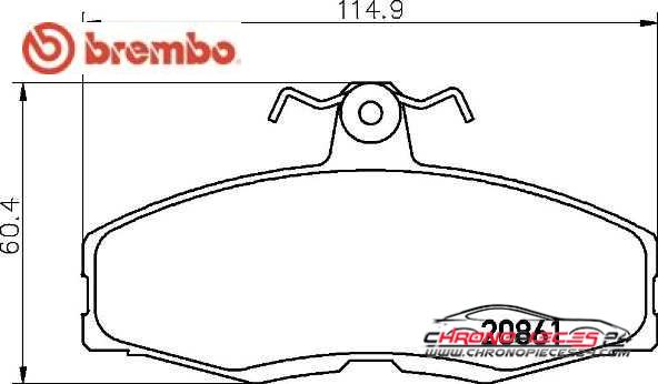 Achat de BREMBO P 24 013 Kit de plaquettes de frein, frein à disque pas chères