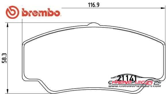 Achat de BREMBO P 24 023 Kit de plaquettes de frein, frein à disque pas chères