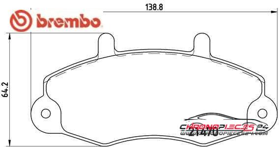 Achat de BREMBO P 24 032 Kit de plaquettes de frein, frein à disque pas chères