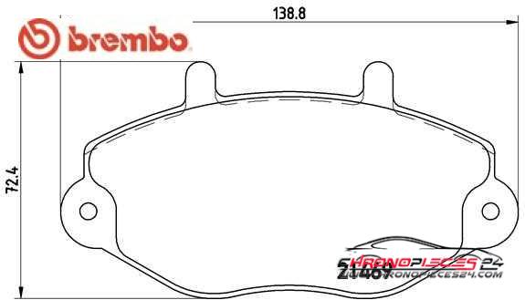 Achat de BREMBO P 24 033 Kit de plaquettes de frein, frein à disque pas chères