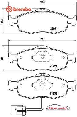 Achat de BREMBO P 24 034 Kit de plaquettes de frein, frein à disque pas chères