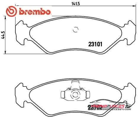 Achat de BREMBO P 24 044 Kit de plaquettes de frein, frein à disque pas chères