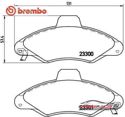 Achat de BREMBO P 24 045 Kit de plaquettes de frein, frein à disque pas chères