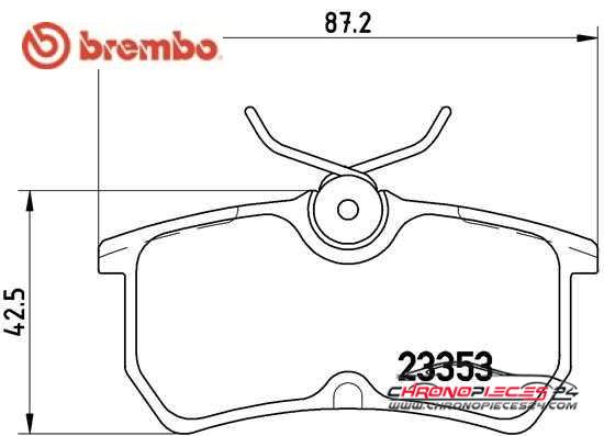 Achat de BREMBO P 24 047 Kit de plaquettes de frein, frein à disque pas chères