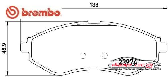 Achat de BREMBO P 24 048 Kit de plaquettes de frein, frein à disque pas chères