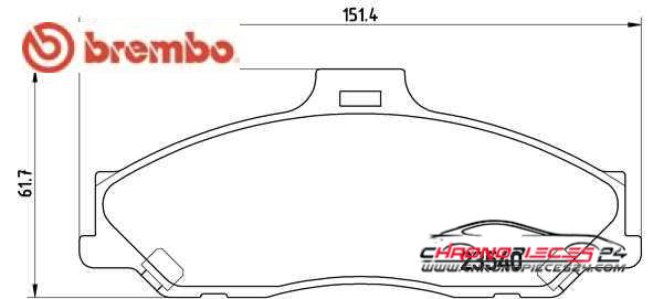 Achat de BREMBO P 24 051 Kit de plaquettes de frein, frein à disque pas chères