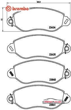 Achat de BREMBO P 24 053 Kit de plaquettes de frein, frein à disque pas chères