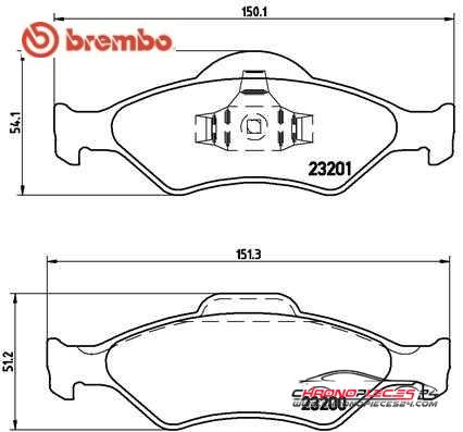 Achat de BREMBO P 24 054 Kit de plaquettes de frein, frein à disque pas chères