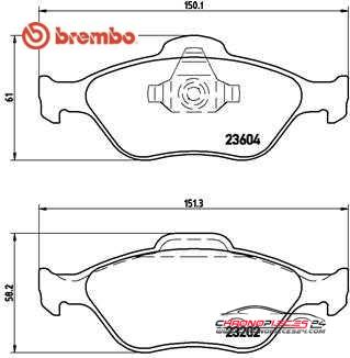 Achat de BREMBO P 24 055 Kit de plaquettes de frein, frein à disque pas chères