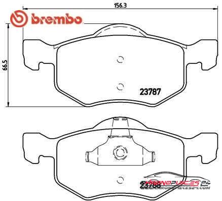 Achat de BREMBO P 24 056 Kit de plaquettes de frein, frein à disque pas chères