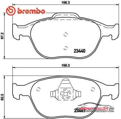 Achat de BREMBO P 24 058 Kit de plaquettes de frein, frein à disque pas chères