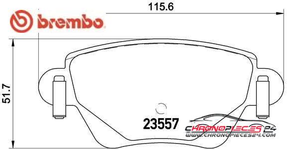 Achat de BREMBO P 24 059 Kit de plaquettes de frein, frein à disque pas chères