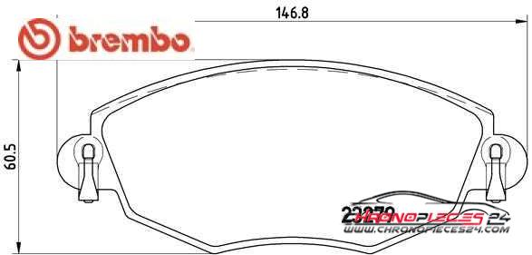 Achat de BREMBO P 24 060 Kit de plaquettes de frein, frein à disque pas chères