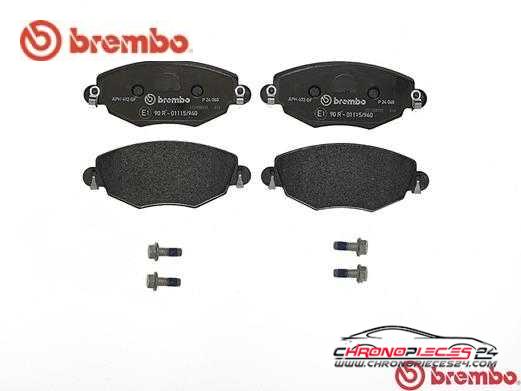 Achat de BREMBO P 24 060 Kit de plaquettes de frein, frein à disque pas chères